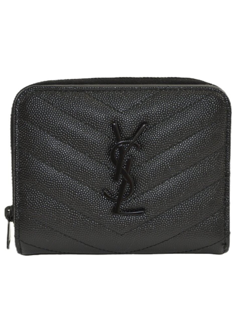Yves Saint Laurent Small Cassandre Matelassé Zip-Around Wallet #202-115 - Picture 2 of 8